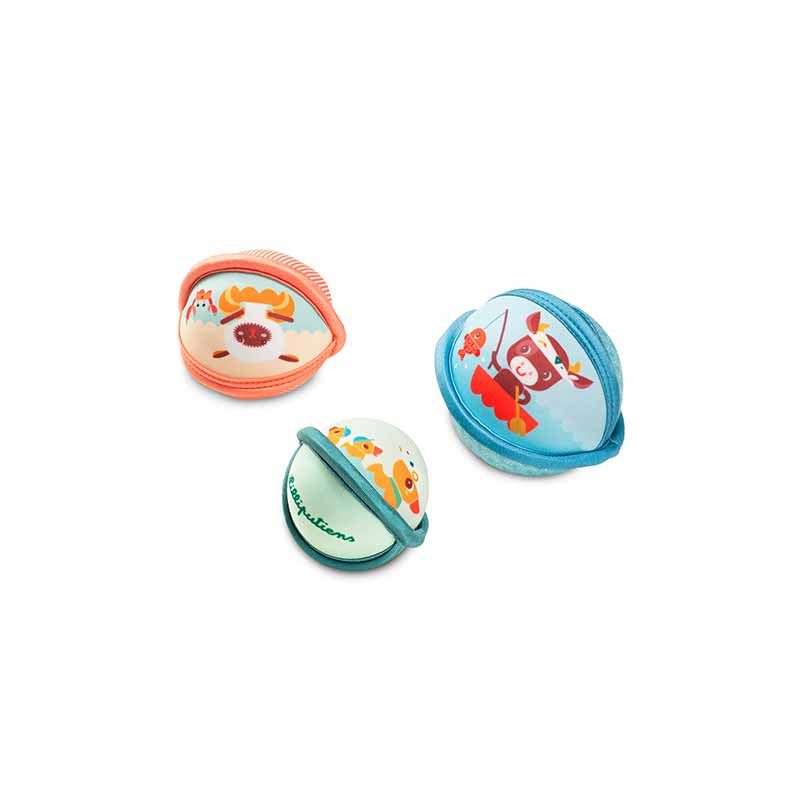 Lilliputiens - set de 3 balles de bain - ferme