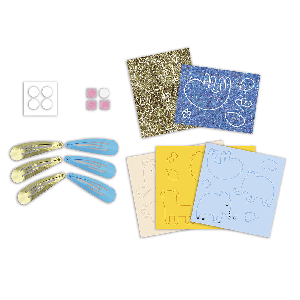 Janod - 6 Barrettes à créer - Exotic Animals