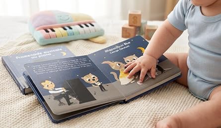 Promenade musicale au piano - Livre sonore bébé à toucher dès 6 mois