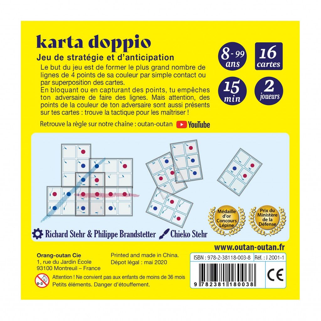 orang outan - Karta doppio - jeu de cartes