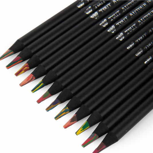 12 crayons de couleur multicolores - Moulin Roty