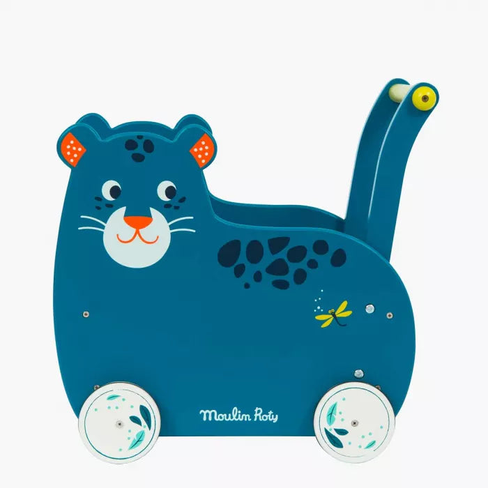 Moulin Roty - dans la jungle - chariot de marche - panthère