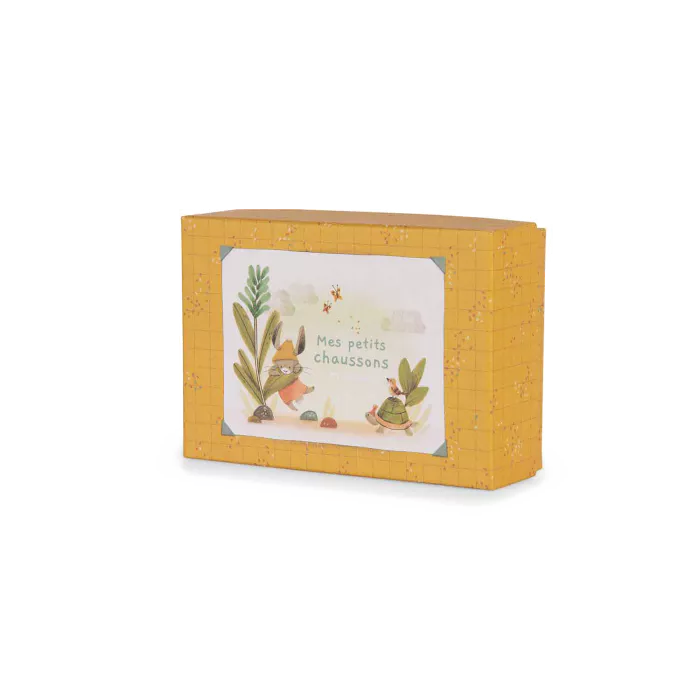 Moulin roty - Trois petits lapins - Chaussons lapin - naissance+