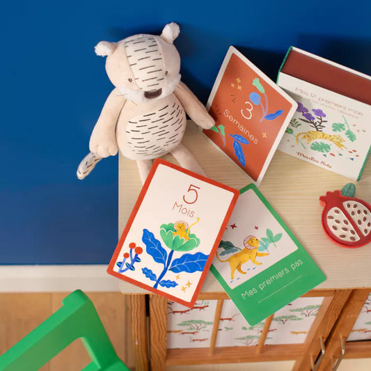 Moulin roty - La forêt Mawa - Doudou hochet tigre Baboo - naissance+