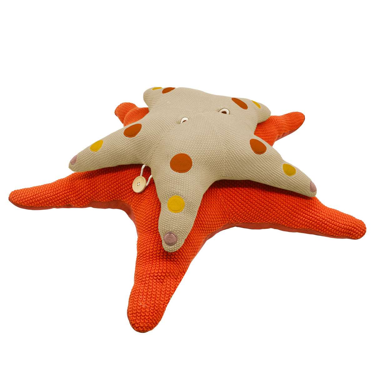 L'oiseau bateau - Grand Coussin Étoile de mer - Naturel