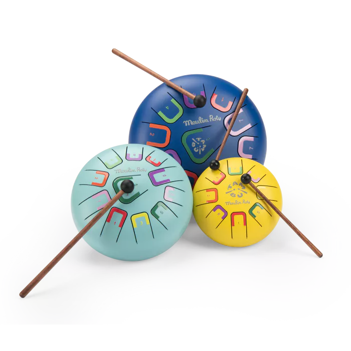 Moulin roty - tambour à languettes - Puce et Pilou - 2 ans+