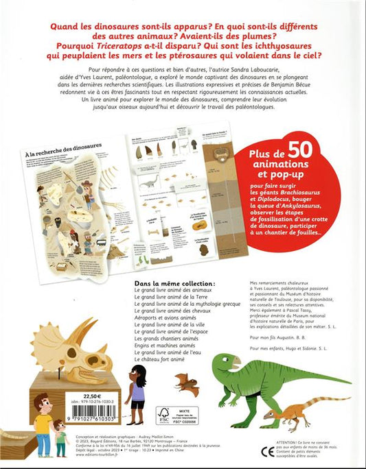 Le grand livre animé des dinosaures - 3 ANs+