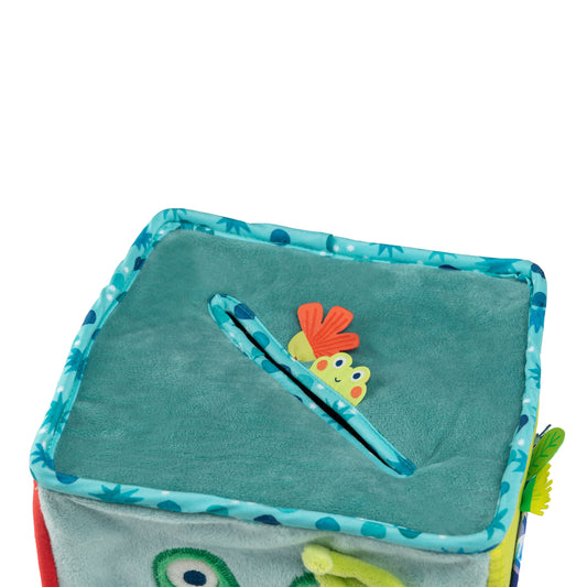Moulin roty - Grand cube d'activités tissu La mare aux grenouilles - naissance+