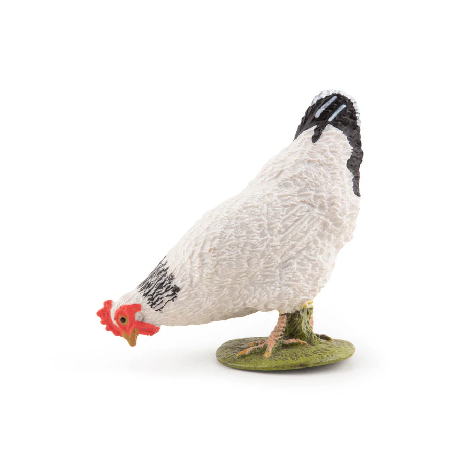 Papo - Figurine - Poule blanche picorant - 3 ans+