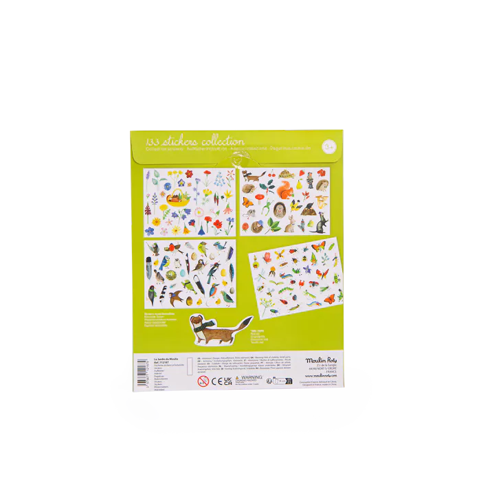 Moulin roty -Le jardin du moulin - Pochette stickers - Le botaniste - 3 ans +
