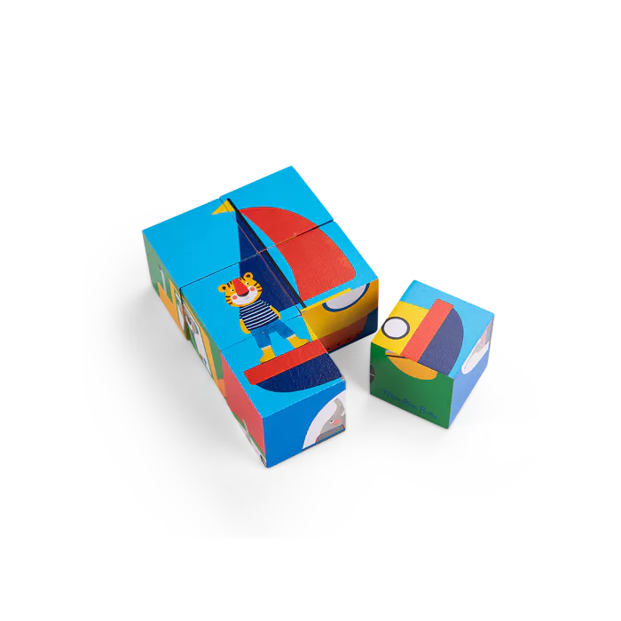 Moulin roty les popipop puzzle 6 cubes