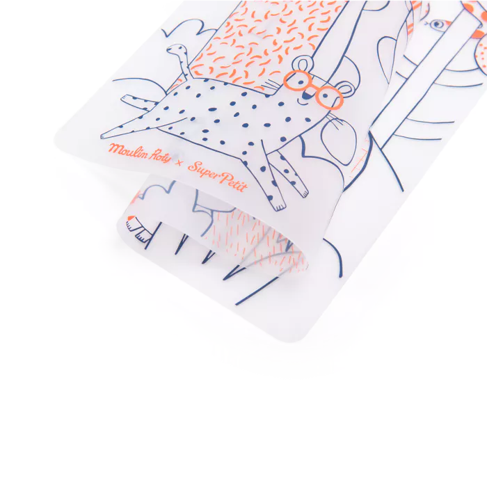 Moulin roty les toupitis Set en silicone à colorier + 5 feutres