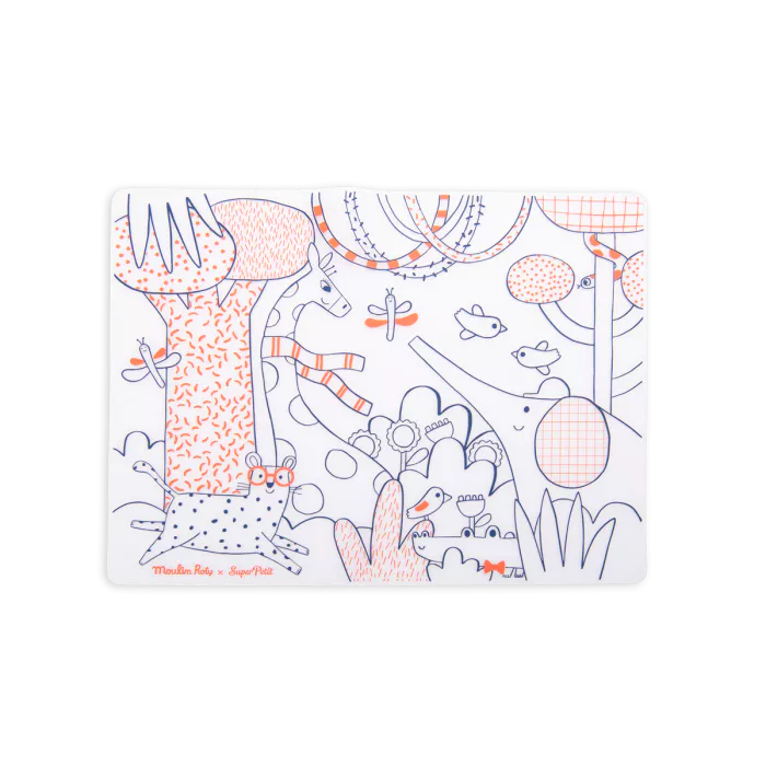 Moulin roty les toupitis Set en silicone à colorier + 5 feutres