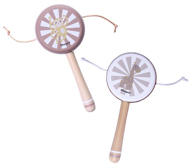 Tambourin de mendiant en bois