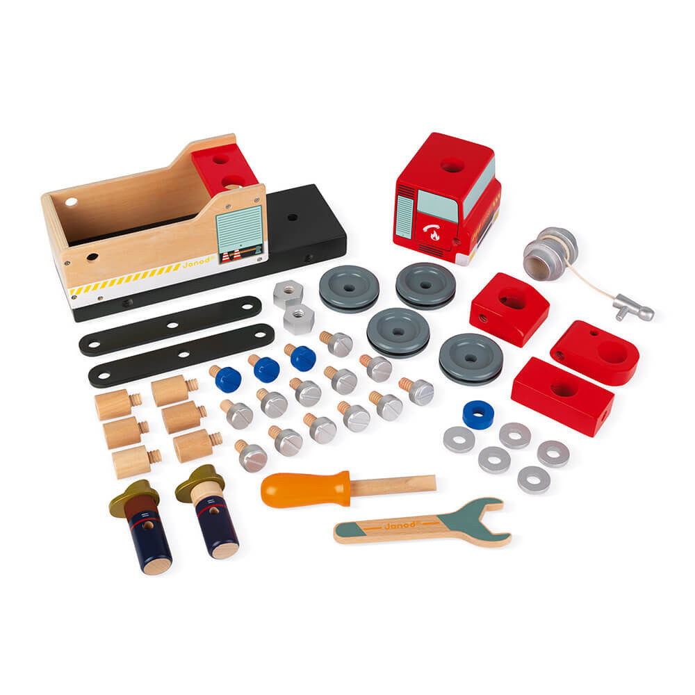 Janod - Camion de pompiers - Brico'Kids