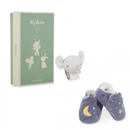 Kaloo - Coffret Bracelet et chaussons sonores éléphant