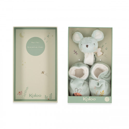 Kaloo - Coffret bracelet et chaussons sonores - Souris