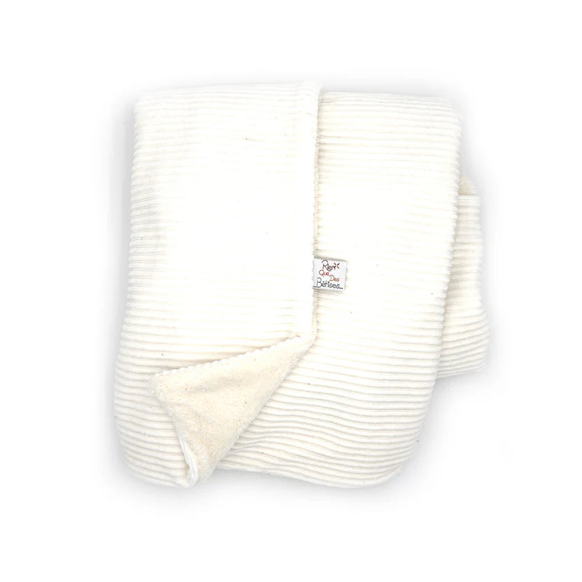 Couverture bébé velours Ecru