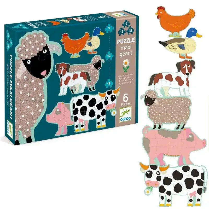 Djeco - Puzzle - Maxi géant - Honoré et ses amis