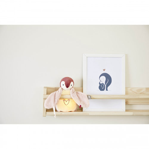 Kaloo - Peluche veilleuse - Manchot rose