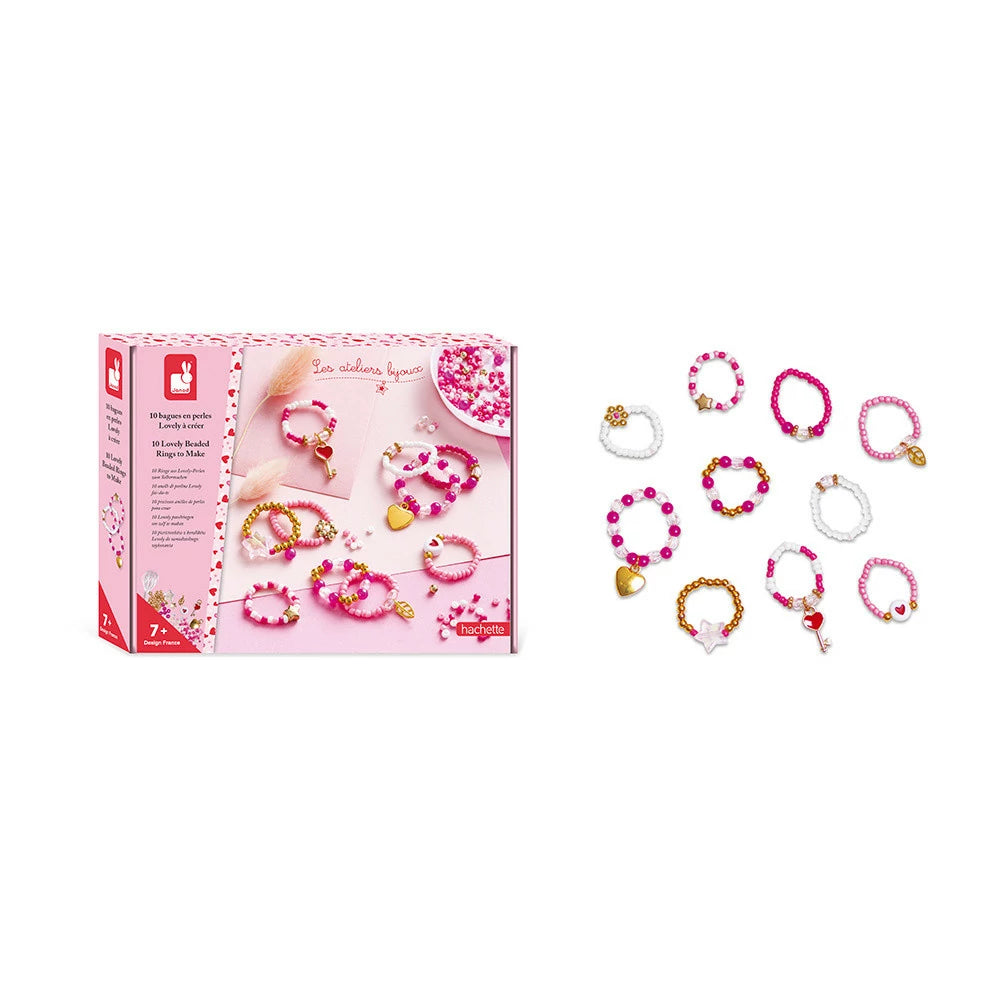 Janod - 10 bagues en perle à créer -  Lovely