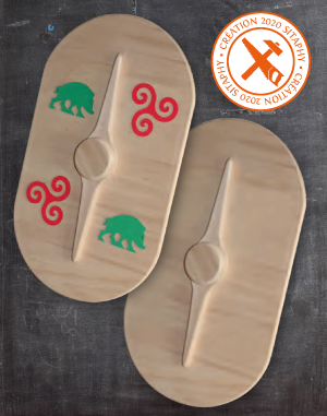 bouclier gaulois allongé