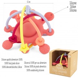 Ulysse - Anneau de dentition étoile rouge brique en silicone