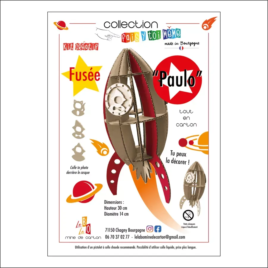 kit créatif - grande fusée Paulo