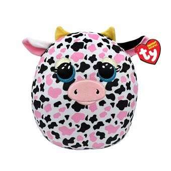 Animal en peluche Ty Squish a Boos Coussin Milkshake la vache 20 cm