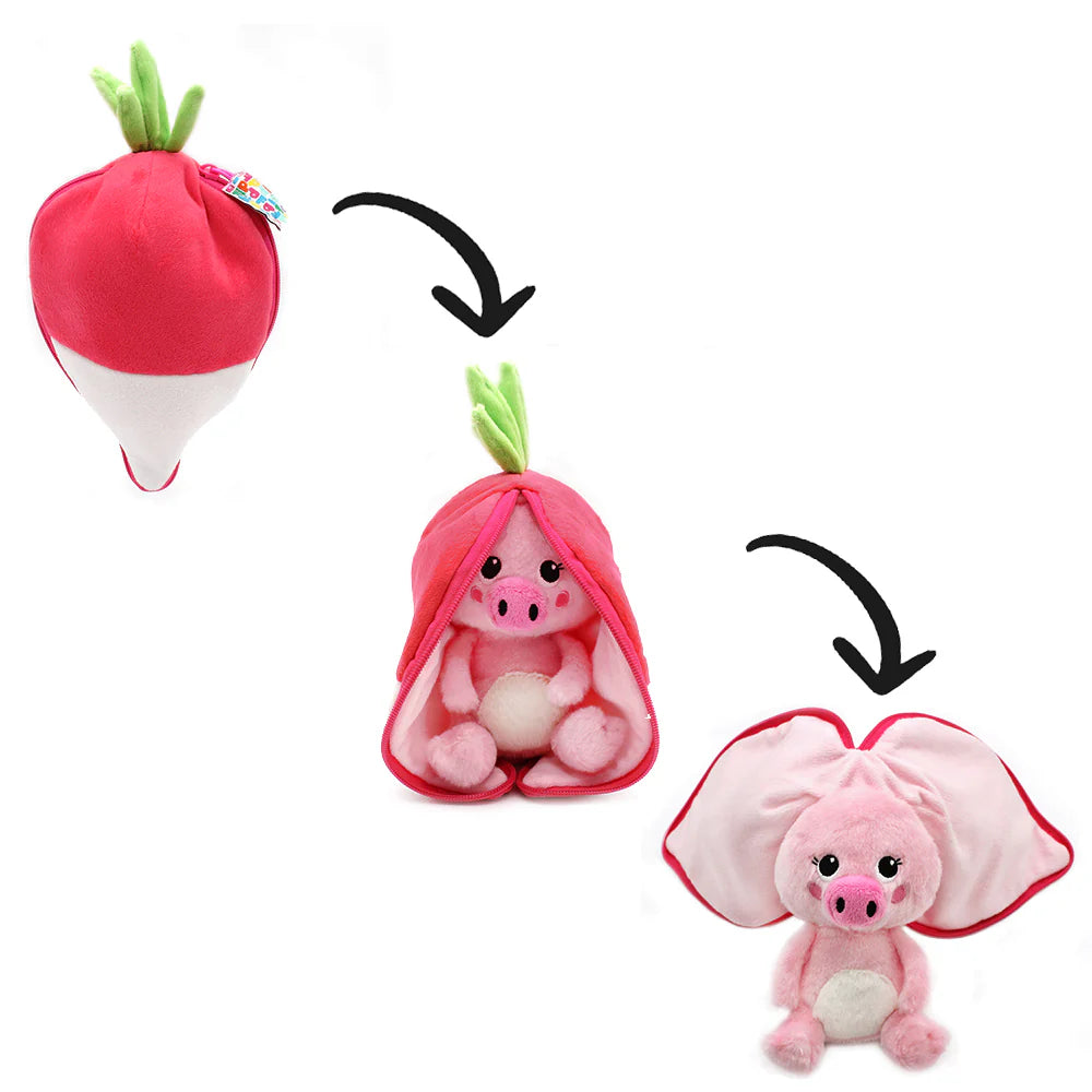 Déglingos - Peluche Piglet le cochon/radis - Flipetz - naissance+