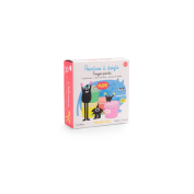 Moulin Roty - les Schmouks - 4 pots de peinture à doigts fluo - 2 ans+