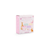 Moulin Roty - Les Rosalies - 4 pots de peinture à doigts pastel - 2 ans+