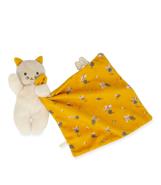 Kaloo - Doudou Chat Jaune - Carré douceur