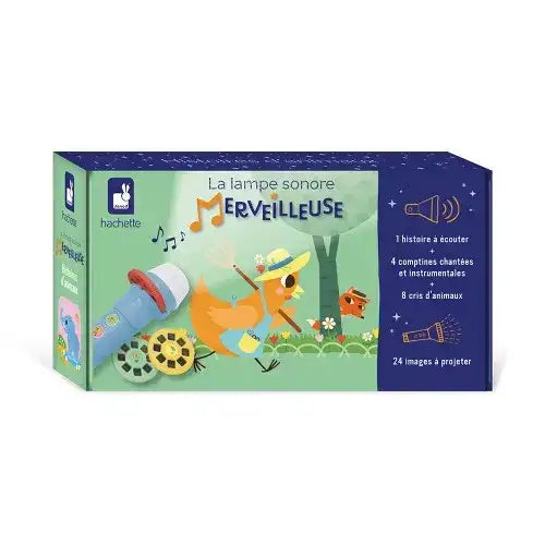 Janod - lampe sonore merveilleuse Les animaux - lampe à histoires