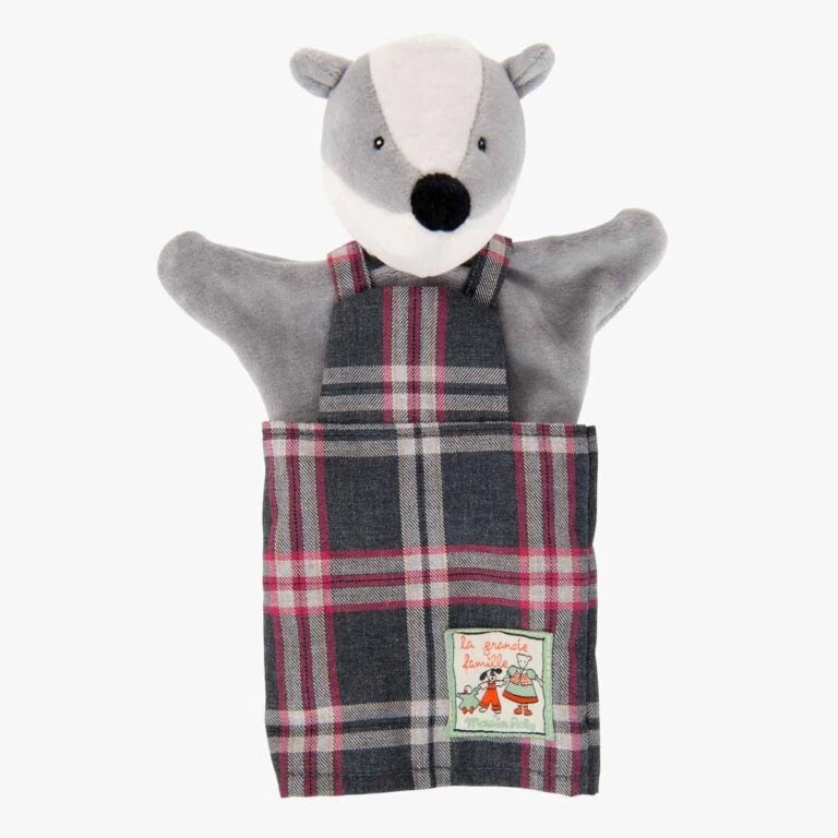 Moulin roty - marionnette Victor le blaireau - naissance+