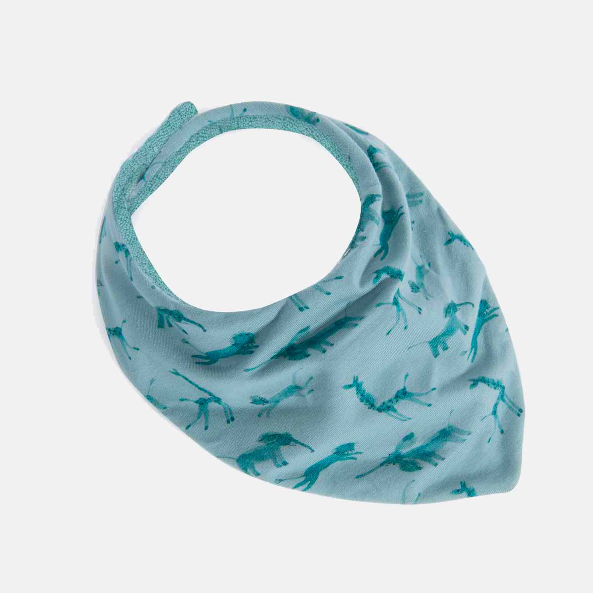 Bavoir bandana bleu Sous mon baobab – Moulin Roty