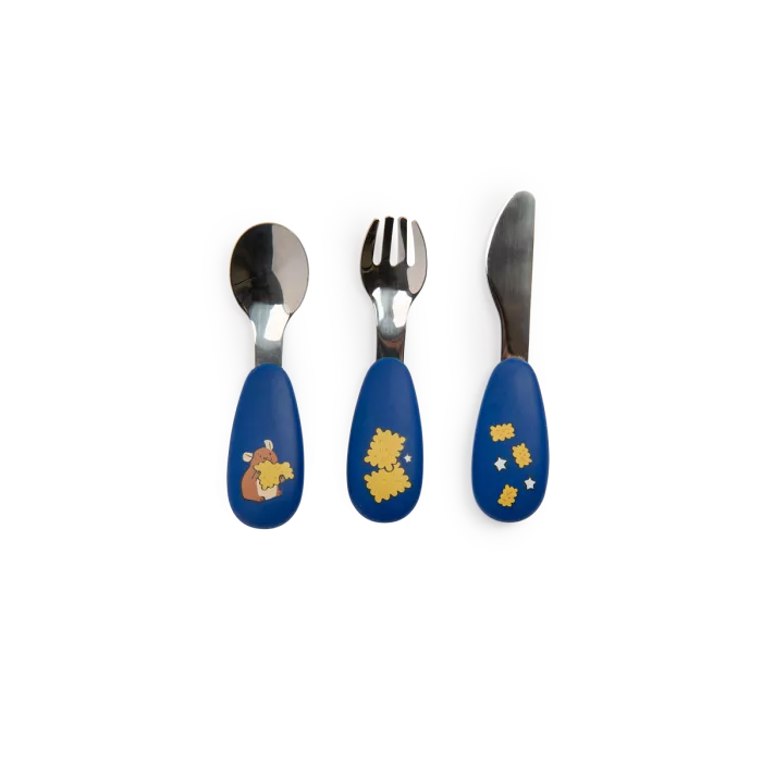 Moulin Roty - Puce & Pilou - Set couverts silicone