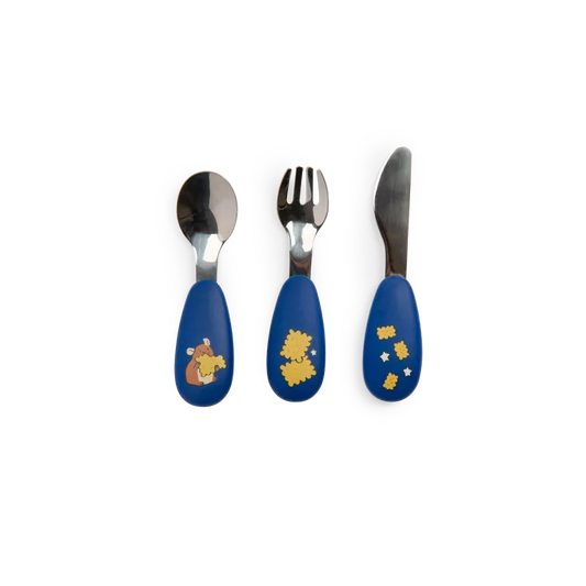 Moulin Roty - Puce & Pilou - Set couverts silicone