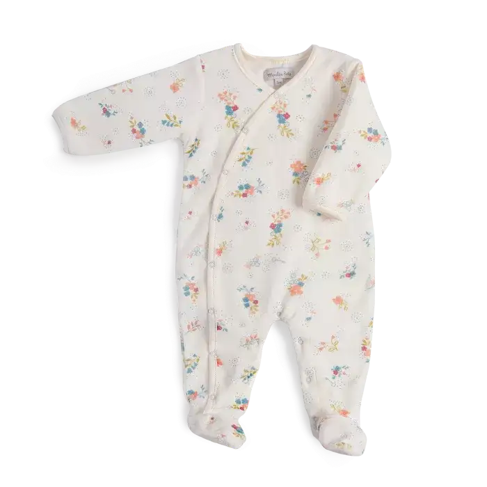 Moulin Roty - Pyjamas 1 mois velours fleurs La petite école de danse