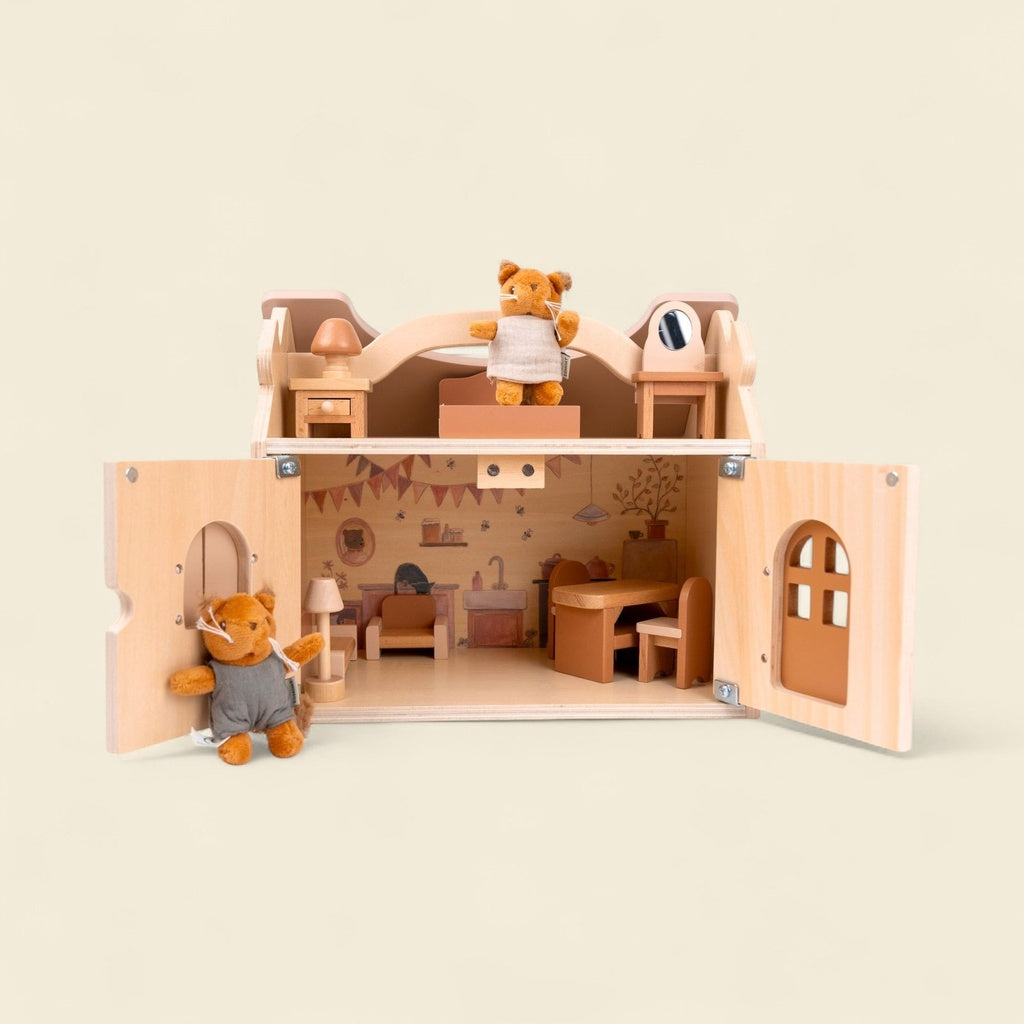 MAISON DE POUPÉES AVEC ÉCUREUILS - 3 ans+