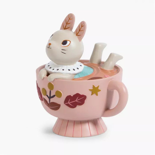 Moulin roty - tirelire lapin rose - après la pluie