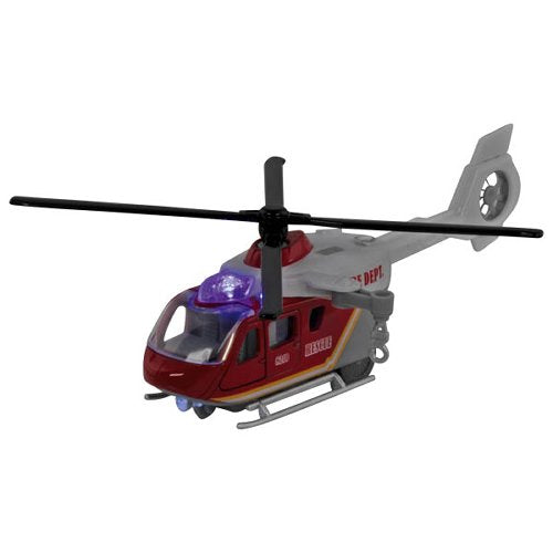 Goki - Hélicoptère avec son - en métal - retrofriction - L= 19 cm