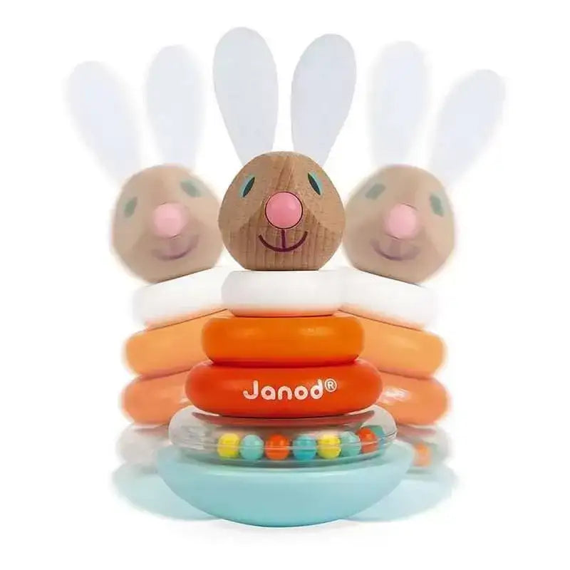 Janod - Lapin empilable en bois - culbuto