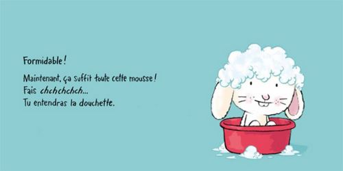 Ecole des loisirs - Au bain petit lapin! - livre cartonné - 1 an+