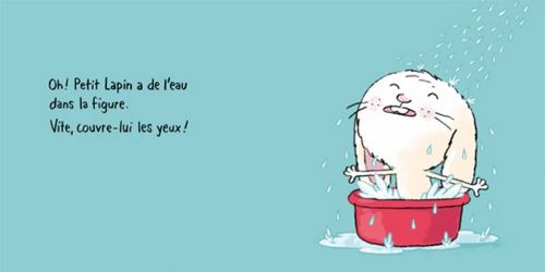 Ecole des loisirs - Au bain petit lapin! - livre cartonné - 1 an+