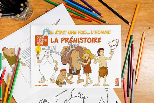 Cahier de dessin animé - blinkbook - il était une fois la préhistoire - 5ans+