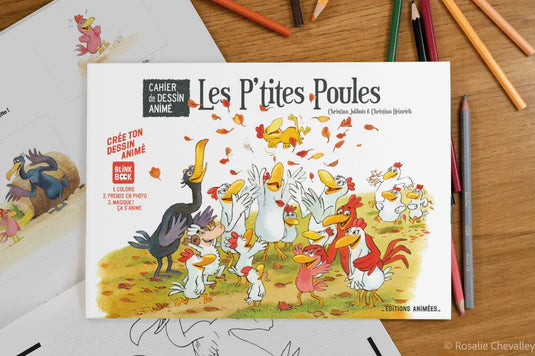 Cahier de dessin animé - les p'tites poules - 3 ans+