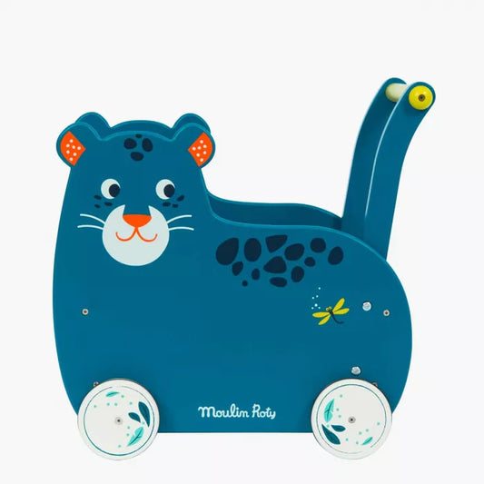 Moulin Roty - dans la jungle - chariot de marche - panthère