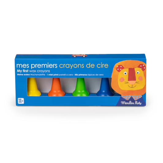  Crayons de cire  pour enfants, 5 pièces, Moulin Roty