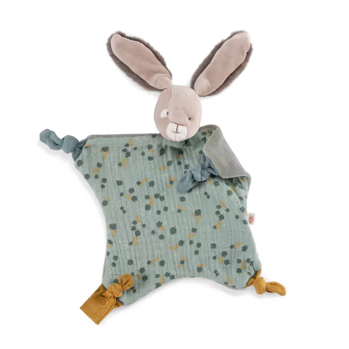 Moulin Roty - doudou lapin sauge - trois petits lapins